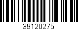 Código de barras (EAN, GTIN, SKU, ISBN): '39120275'