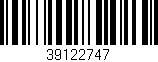 Código de barras (EAN, GTIN, SKU, ISBN): '39122747'