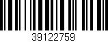 Código de barras (EAN, GTIN, SKU, ISBN): '39122759'