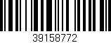 Código de barras (EAN, GTIN, SKU, ISBN): '39158772'