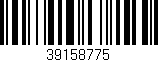 Código de barras (EAN, GTIN, SKU, ISBN): '39158775'