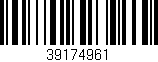 Código de barras (EAN, GTIN, SKU, ISBN): '39174961'