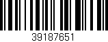 Código de barras (EAN, GTIN, SKU, ISBN): '39187651'