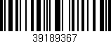 Código de barras (EAN, GTIN, SKU, ISBN): '39189367'