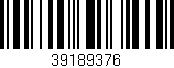 Código de barras (EAN, GTIN, SKU, ISBN): '39189376'