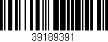 Código de barras (EAN, GTIN, SKU, ISBN): '39189391'