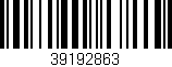 Código de barras (EAN, GTIN, SKU, ISBN): '39192863'