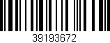 Código de barras (EAN, GTIN, SKU, ISBN): '39193672'