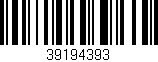 Código de barras (EAN, GTIN, SKU, ISBN): '39194393'