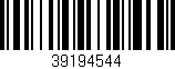 Código de barras (EAN, GTIN, SKU, ISBN): '39194544'