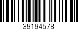 Código de barras (EAN, GTIN, SKU, ISBN): '39194578'