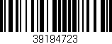 Código de barras (EAN, GTIN, SKU, ISBN): '39194723'