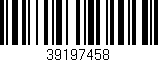 Código de barras (EAN, GTIN, SKU, ISBN): '39197458'