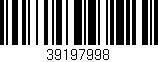Código de barras (EAN, GTIN, SKU, ISBN): '39197998'