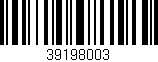 Código de barras (EAN, GTIN, SKU, ISBN): '39198003'