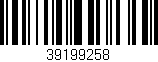 Código de barras (EAN, GTIN, SKU, ISBN): '39199258'