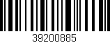 Código de barras (EAN, GTIN, SKU, ISBN): '39200885'
