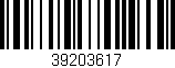 Código de barras (EAN, GTIN, SKU, ISBN): '39203617'