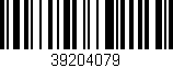 Código de barras (EAN, GTIN, SKU, ISBN): '39204079'