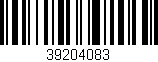 Código de barras (EAN, GTIN, SKU, ISBN): '39204083'