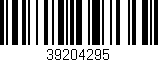 Código de barras (EAN, GTIN, SKU, ISBN): '39204295'
