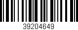 Código de barras (EAN, GTIN, SKU, ISBN): '39204649'