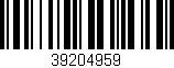 Código de barras (EAN, GTIN, SKU, ISBN): '39204959'