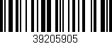 Código de barras (EAN, GTIN, SKU, ISBN): '39205905'