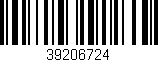 Código de barras (EAN, GTIN, SKU, ISBN): '39206724'