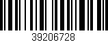 Código de barras (EAN, GTIN, SKU, ISBN): '39206728'