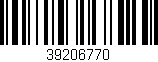 Código de barras (EAN, GTIN, SKU, ISBN): '39206770'