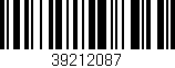 Código de barras (EAN, GTIN, SKU, ISBN): '39212087'