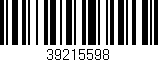 Código de barras (EAN, GTIN, SKU, ISBN): '39215598'