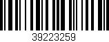 Código de barras (EAN, GTIN, SKU, ISBN): '39223259'
