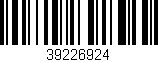 Código de barras (EAN, GTIN, SKU, ISBN): '39226924'