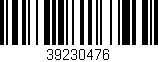 Código de barras (EAN, GTIN, SKU, ISBN): '39230476'