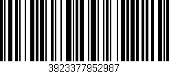 Código de barras (EAN, GTIN, SKU, ISBN): '3923377952987'