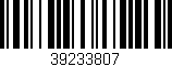 Código de barras (EAN, GTIN, SKU, ISBN): '39233807'