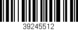 Código de barras (EAN, GTIN, SKU, ISBN): '39245512'