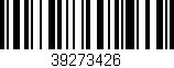 Código de barras (EAN, GTIN, SKU, ISBN): '39273426'