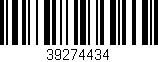 Código de barras (EAN, GTIN, SKU, ISBN): '39274434'