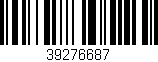 Código de barras (EAN, GTIN, SKU, ISBN): '39276687'