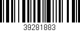 Código de barras (EAN, GTIN, SKU, ISBN): '39281883'