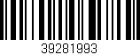 Código de barras (EAN, GTIN, SKU, ISBN): '39281993'