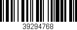 Código de barras (EAN, GTIN, SKU, ISBN): '39294768'