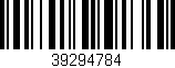 Código de barras (EAN, GTIN, SKU, ISBN): '39294784'