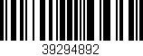 Código de barras (EAN, GTIN, SKU, ISBN): '39294892'