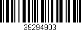 Código de barras (EAN, GTIN, SKU, ISBN): '39294903'