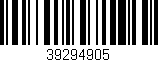 Código de barras (EAN, GTIN, SKU, ISBN): '39294905'