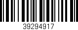 Código de barras (EAN, GTIN, SKU, ISBN): '39294917'
